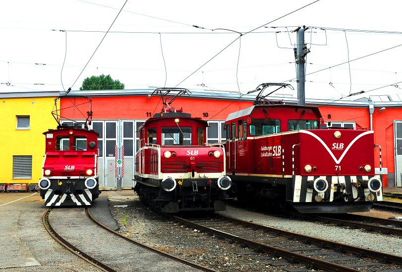 Salzburger Lokalbahn E 11, E 61 und E 71 am 25.05.2013 foto herbert rubarth www.alpenbahnen.net