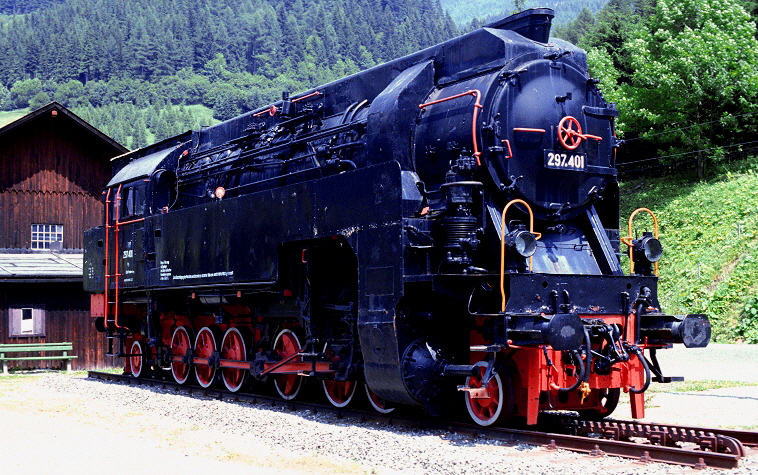 k-023 Erzbergbahn 497.201 Bf. Vordernberg- Markt 05.09.1992 hr